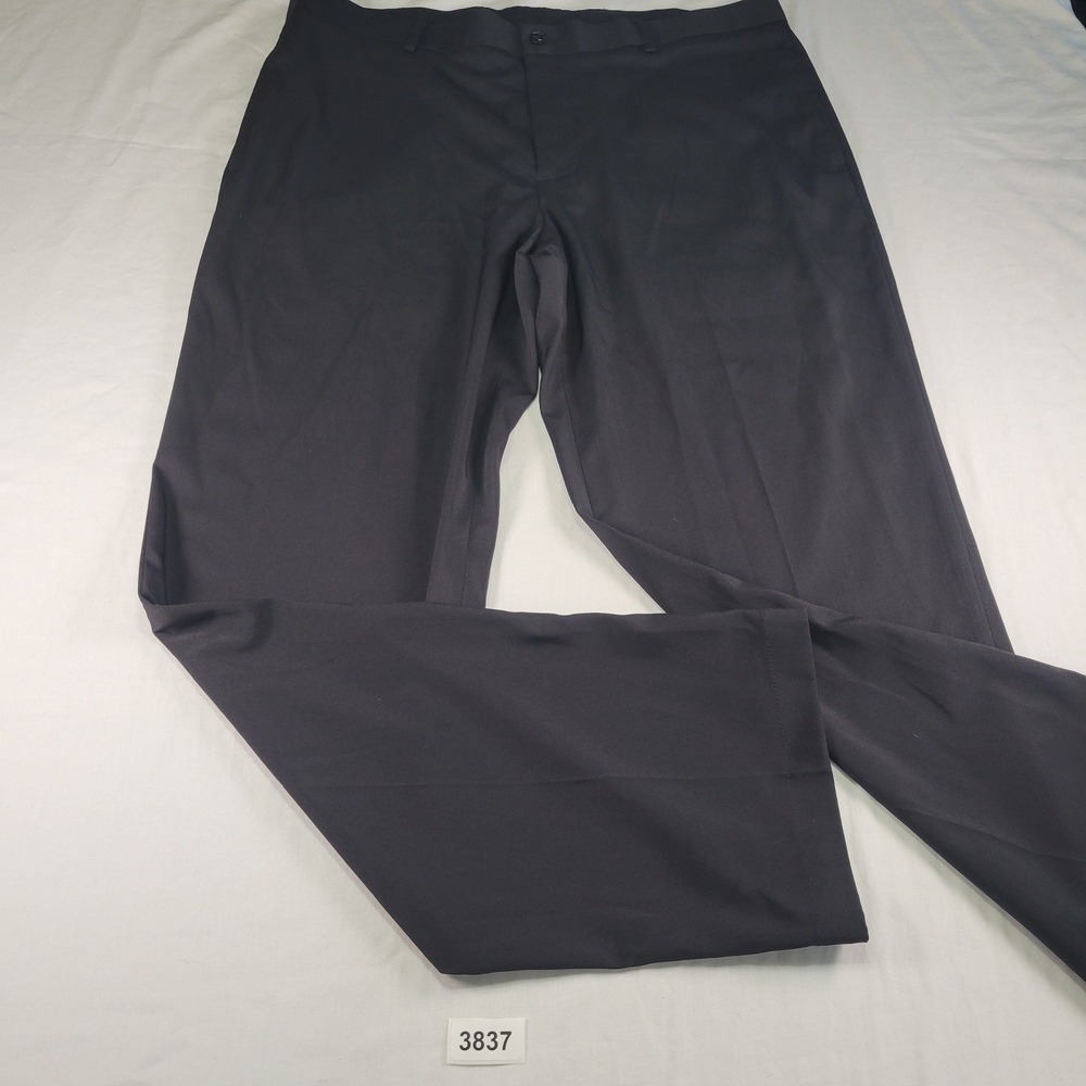 Slazenger Mens Black Golf Athletic Pants Size 36x32 Polyester Spandex Flat Front